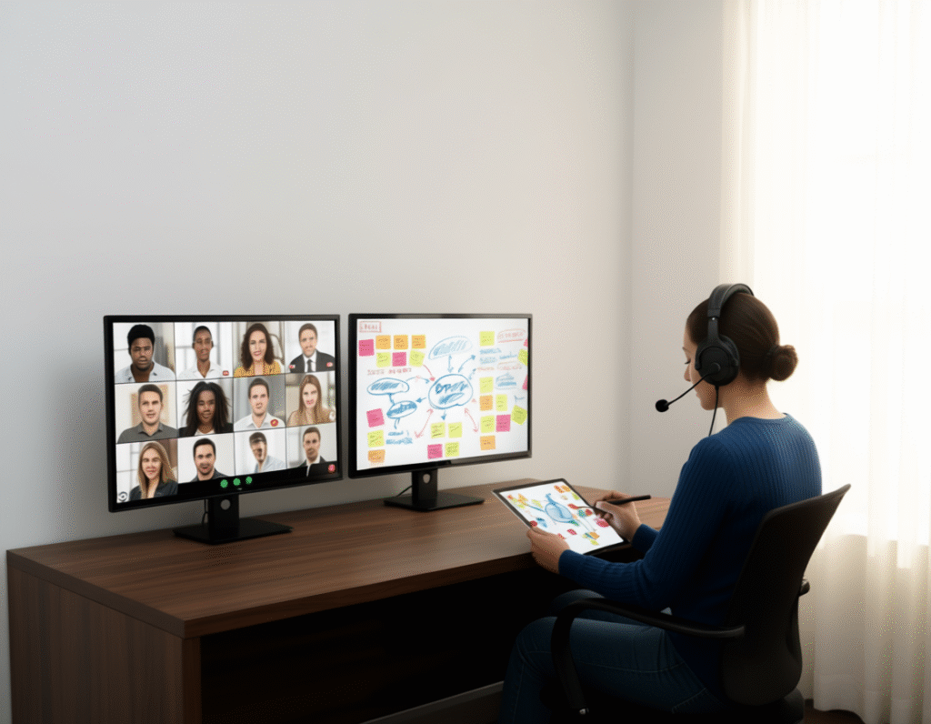 collaboration with digital whiteboard