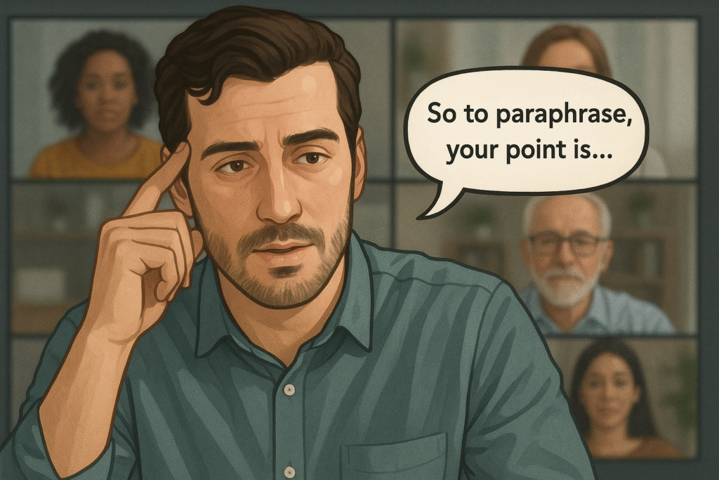 Paraphrasing in Virtual Meeting